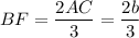 BF=\dfrac{2AC}{3}=\dfrac{2b}{3}