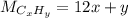 M_{C_xH_y}=12x+y