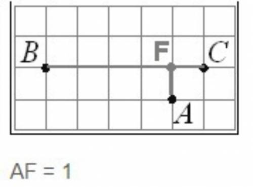 На клетчатой бумаге с размером клетки 1х1 отмечены три точки: A, B и C. Найдите расстояние от точки