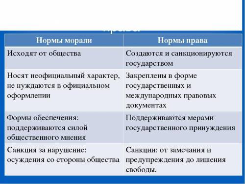 Укажите плюсы и минусы закрепления норм морали в законах.