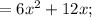 =6x^{2}+12x;