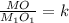 \frac{MO}{M_1O_1} =k