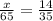 \frac{x}{65} = \frac{14}{35}