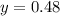 y = 0.48