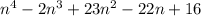 n {}^{4} - 2n {}^{3} + 23n {}^{2} - 22n + 16