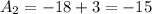 A_{2} = -18 + 3 = -15