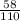 \frac{58}{110}