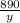 \frac{890}{y}