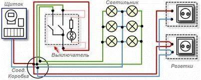 Нужно создать принципиальную и монтажную схему включающую в себя: Несколько элементов питания; 3 вык