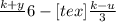 \frac{k+y}\\ 6-[tex]\frac{k-u}{3}