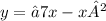 y=√7x-x²