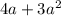 4a + 3a {}^{2}