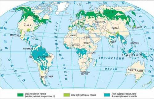 Нужна карты лесных поясов