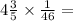 4 \frac{3}{5} \times \frac{1}{46} =