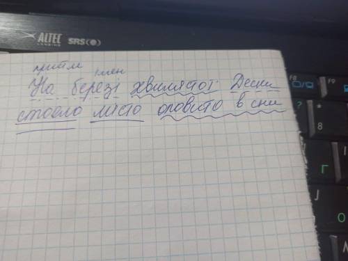 Синтаксичний розбір речення на березі хвилястої Десни стояло місто оповито в сни