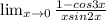 \lim_{x \to 0} \frac{1-cos3x}{xsin2x}