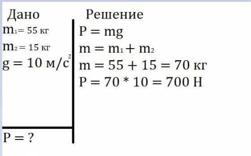 . 5.Человек, масса которого 55 кг, держит на плечах ящик массой 15 кг. С какой силой человек давит н