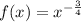 f(x) = {x}^{ - \frac{3}{4} }