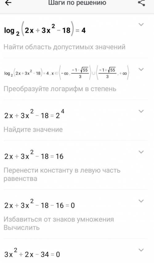 Log²(2x+3x²-18)=4