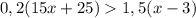 0,2(15x+25)1,5(x-3)