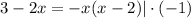 3 - 2x = -x(x - 2)| \cdot(-1)