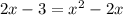 2x - 3 = x^{2} - 2x