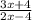 \frac{3x+4}{2x-4}