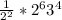 \frac{1}{2^{2} } * 2^{6} 3^{4}