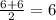 \frac{6+6}{2} =6