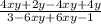 \frac{4xy+2y-4xy+4y}{3-6xy+6xy-1}