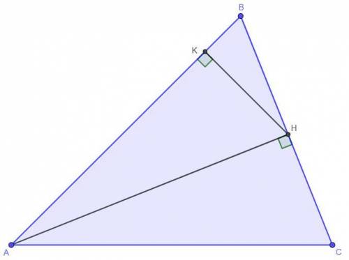4. У трикутнику АВС висота АН завдовжки 12 см проведена до сторони ВС і відтинає на ній відрізок ВН=