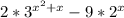 2*3^{x^2+x} - 9*2^x