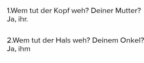 Wem tun die Zähne weh? Wem tut der Bauch weh? Wem tun die Füße weh? Wem tut der Rücken weh? Wem tun