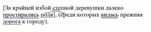 разобраться с составлением схемы. Нужно составить схему к предложению За крайней избой степной дер