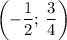 \left(-\dfrac{1}{2};\: \dfrac{3}{4}\right)