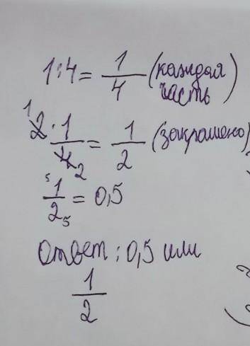 722. На рисунке 4.1 четыре равные фигуры образуют круг. Нарисуйте эти фигуры в тетради. Какая часть