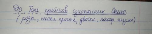 Синтаксичний розбір речення До Толі прийшов однокласник Сашко