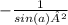 -\frac{1}{sin(a)²}