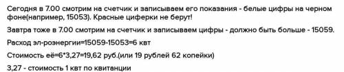 Проведи микроисследование. вини Изучи приборы учета энергии, находящиеся у тебя дома. 1. Запиши теку