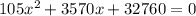 105x^2+3570x+32760=0