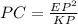 PC=\frac {{EP}^ {2}} {KP}