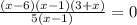 \frac{(x - 6)(x - 1)(3 + x)}{5(x - 1)} = 0