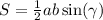 S = \frac{1}{2} ab \sin( \gamma )