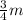 \frac{3}{4} m