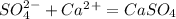 SO^{2-} _{4} +Ca^2^+=CaSO_{4}