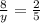 \frac{8}{y} =\frac{2}{5}