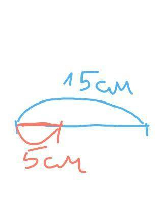 Начертите отрезок длиной 15 см. Выделите красным цветом 1/3 часть отрезка. Вычисли, сколько см соста