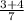 \frac{3+4}{7}