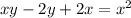 xy-2y+2x=x^2