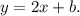 y = 2x + b.